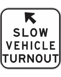 Slow Vehicle Turnout Sign