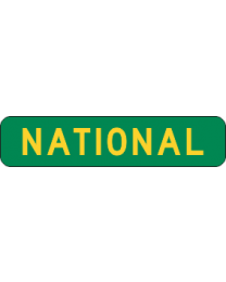 Supplementary Plate - National Sign