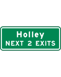 Supplementary Advance Exit Sign