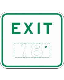 Supplementary Plate - Freeway Exit Number