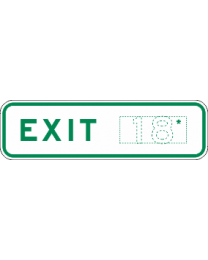 Supplementary Plate - Freeway Exit Number
