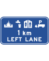 Freeway Rest Areas and Service Centers - Advance - Left Lane