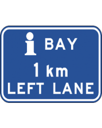 Information Symbol and Bay - Advance - Left Lane