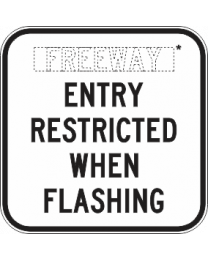 Freeway Motorway Entry Restricted When Flashing
