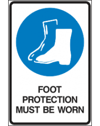 Foot Protection Must be Worn Sign