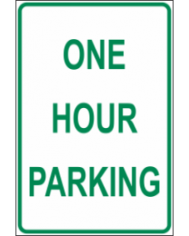 One Hour Parking Sign