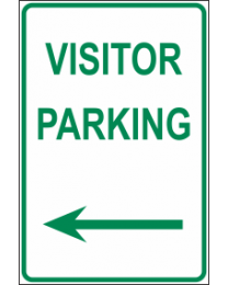 Visitors Parking  On Right Sign