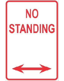 No Standing Sign