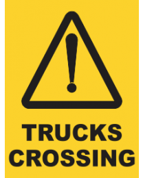 Trucks Crossing Sign