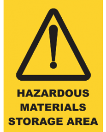 Hazardous Materials Storage Area Sign