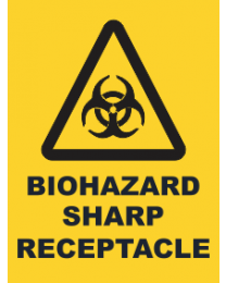 Biohazard Sharp Receptacle Sign