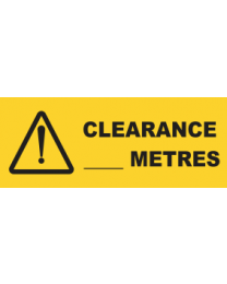 Clearance Meters Sign