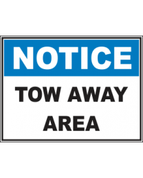 Tow Away Area Sign