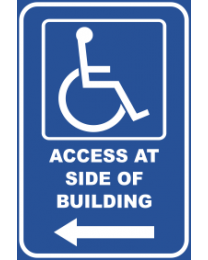Access At Side Of Building Sign