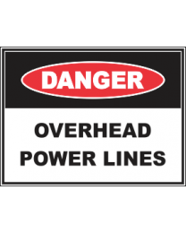 Overhead Power Lines Sign