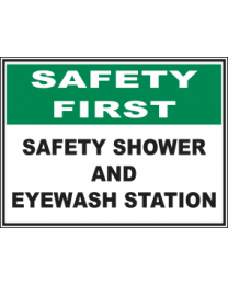 Safety Shower And Eye Wash  Sign