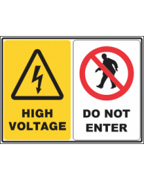 High Voltage Do Not Enter Sign