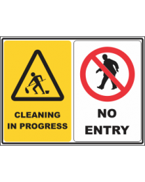 Cleaning In Progress No Entry  Sign