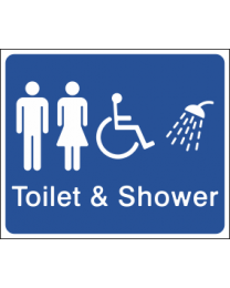 Toilet & Shower Sign
