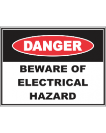 Beware Of Electrical Hazard  Sign