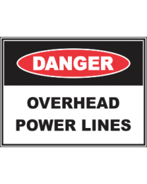 Overhead Power Lines Sign