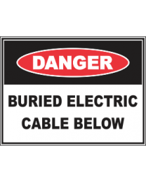 Buried Electric Cable Below  Sign