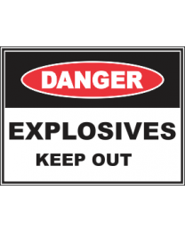 Explosives Keep Out Sign