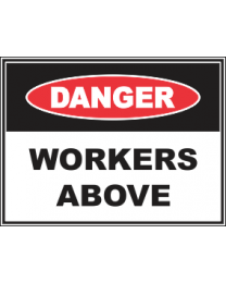 Workers Above Sign