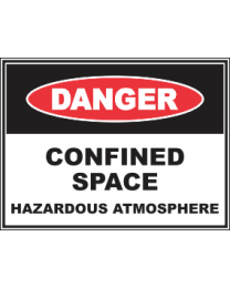 Confined Space ..Hazardous Atmosphere Sign