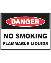 No Smoking Flammable Liquids Sign