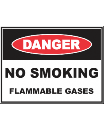 No Smoking Flammable Gases Sign