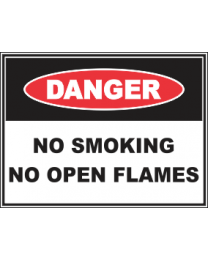 No Smoking No Open Flames Sign