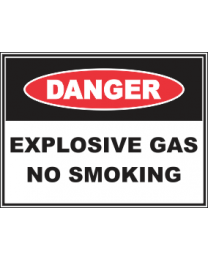 Explosive Gas No Smoking Sign