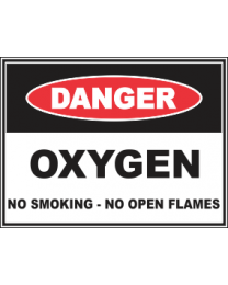 Oxygen No Smoking No Open Flames Sign