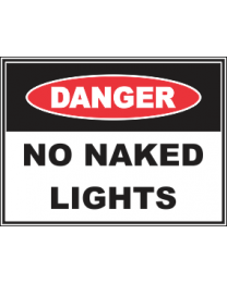 No Naked Lights Sign