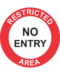 Restricted No Entry Area Sign