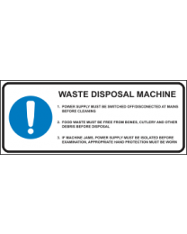 Waste Disposal Machine Sign