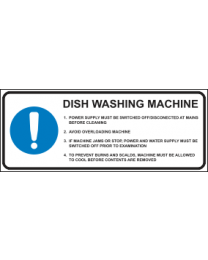 Dish Washing Machine Sign