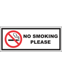 No Smoking Please Sign