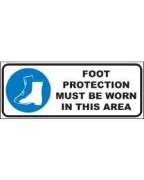 Foot Protection Must Be Worn In This Area  Sign