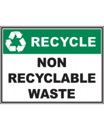 Non Recyclable waste Sign
