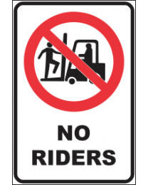 No Riders Sign