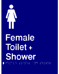 Female Toilet + Shower Sign