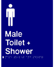 Male Toilet + Shower Sign
