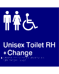 Unisex Toilet RH + Change Sign