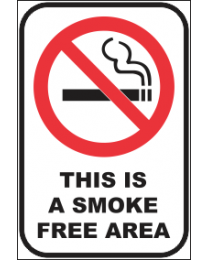 This Is A Smoke Free Area Sign