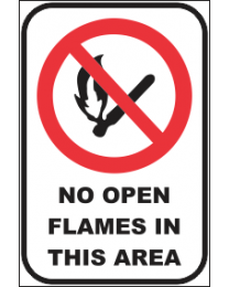 No Open Flames In This Area Sign