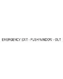 Emergency Exit-Push Window-Out