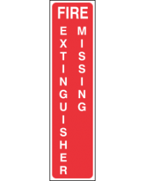 Fire Extinguisher Missing Sign