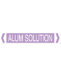 Alum Solution Pipe Markers 